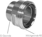 Gewindeeinschraubstutzen 1.4404 (Milchgewinde), DIN 11851, alle Größen