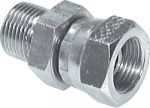 Einstellbare Einschraubverschraubung mit Zollgewinde (60° Universaldichtkegel), bis 400 bar, Stahl verzinkt, Verschraubung, einstellbar, alle Größen