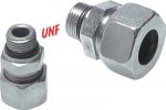 Gerade Einschraubverschraubungen (UNF-/UN-Gewinde), Stahl verzinkt, alle Größen