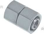 Gerade Verbindungen mit Dichtkegel & O-Ring, Stahl verzinkt, alle Größen, Schneidring, Schneidringverschraubung, Reduziereinsatz, Klemmring, Klemmringverschraubung