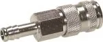 Kupplungsdosen mit Schlauchtülle, Kugelverriegelung, Stahl gehärtet, vernickelt / Messing vernickelt ,NW 7,2, Kupplung, Dose, Kupplungsdose, Tülle, alle Größen
