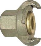 Kompressorkupplungen mit Innengewinde (ähnlich DIN 3489), 42 mm, 10 bar Temperguss verzinkt, Messing-Dichtung