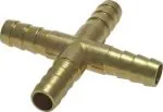 Kreuz-Schlauchverbinder Messing, PN 16, Verbinder, Schlauchverbinder, Kreuz-Verbinder, alle Größen