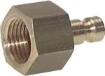 Kupplungsstecker mit Innengewinde, NW 2,7 , Messing, Stecker, Kupplung, Standard, alle Größen