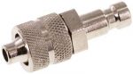 Kupplungsstecker mit Überwurfmutter, NW 2,7 , Messing vernickelt, Stecker, Kupplung, Überwurf, Standard, alle Größen