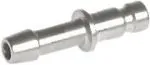 Kupplungsstecker mit Schlauchtülle, NW 2,7, Messing vernickelt, Stecker, Kupplung, Standard, alle Größen