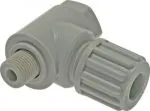 Winkel-Einschraubverschraubungen (positionierbar), PP, Anschlussprinzip "1" für Schläuche (nicht für PTFE-Schläuche), Schlauchverbinder, Verbinder, Verschraubung, alle Größen
