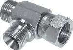 T-Stücke Stahl verzinkt mit Zollgewinde (60° Universaldichtkegel), bis 475 bar, alle Größen