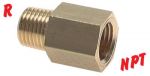 Reduziernippel Messing mit R-Gewinde / NPT-Gewinde, bis 16 bar