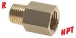 Reduziernippel Messing mit R-Gewinde / NPT-Gewinde, bis 16 bar