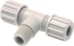 T-Einschraubverschraubungen, PP, Anschlussprinzip "1" für Schläuche (nicht für PTFE-Schläuche), Schlauchverbinder, Verbinder, Verschraubung, alle Größen