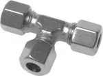 T-Verschraubungen, Klemmring Edelstahl 1.4571 (NC), T-Schneidringverschraubung, alle Größen, Schneidring, Schneidringverschraubung, Reduziereinsatz, Klemmring, Klemmringverschraubung