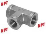 T-Stücke Edelstahl V4A mit NPT-Innengewinde, Hochdruck bis 345 bar, alle Größen